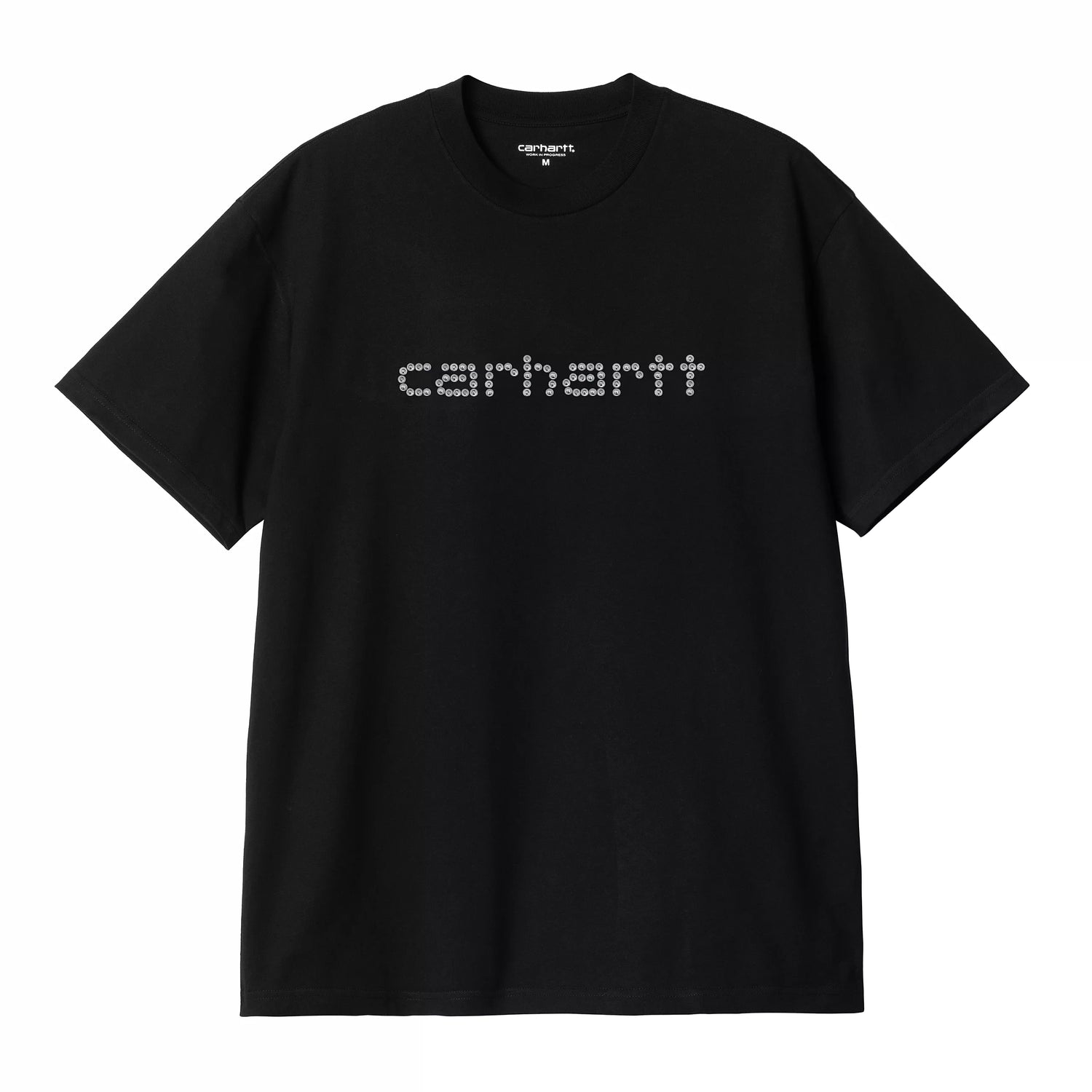 S/S RIVET SCRIPT T-SHIRT BLACK