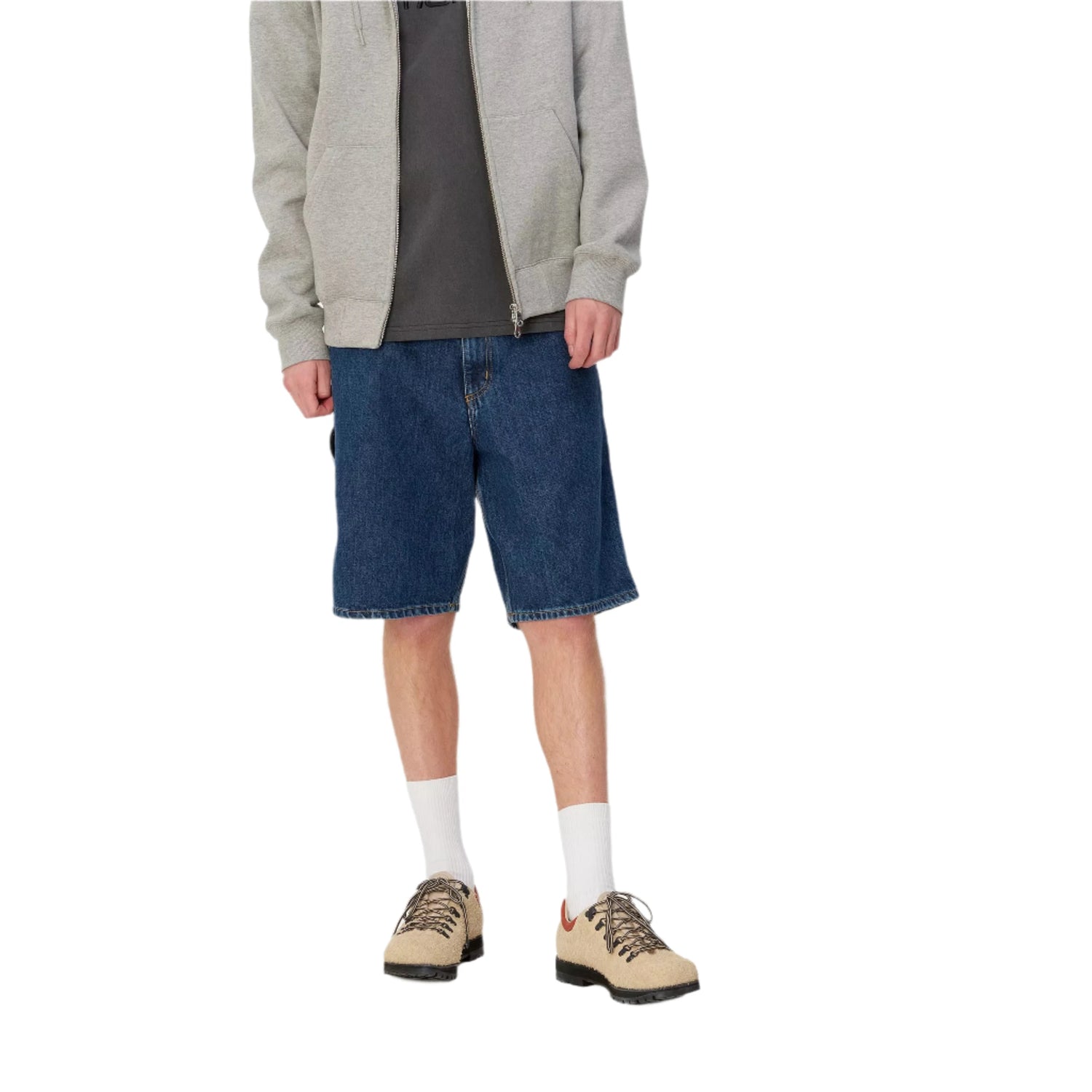 SINGLE KNEE SHORT BLUE STONE WASHED