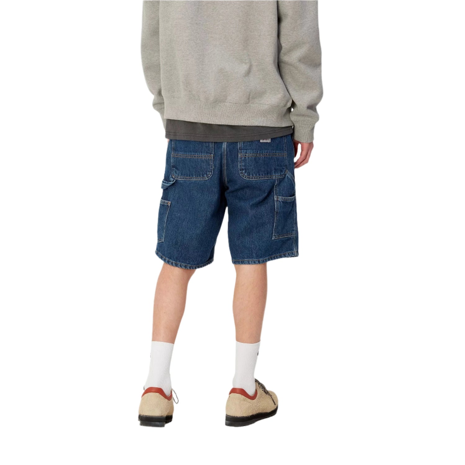 SINGLE KNEE SHORT BLUE STONE WASHED