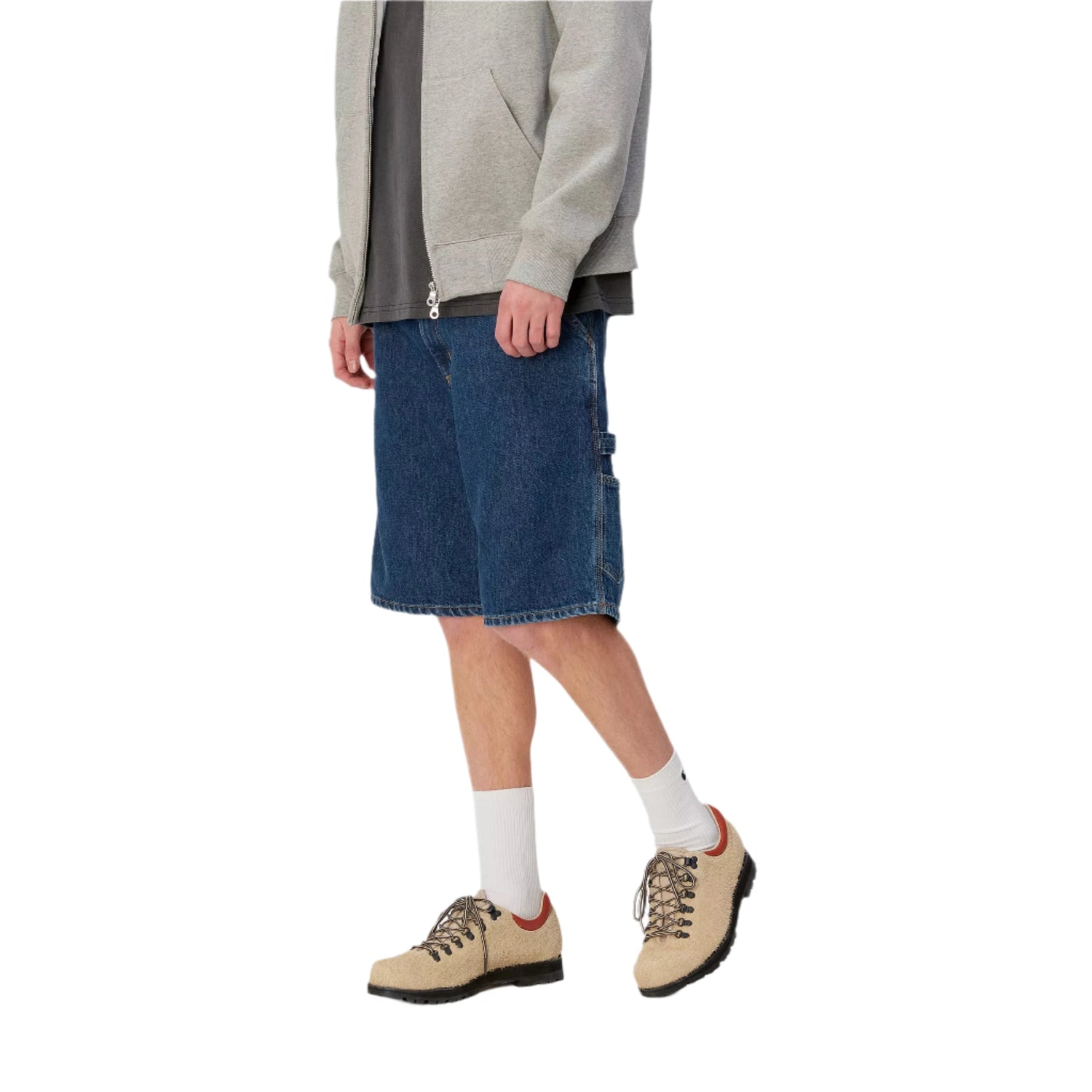 SINGLE KNEE SHORT BLUE STONE WASHED
