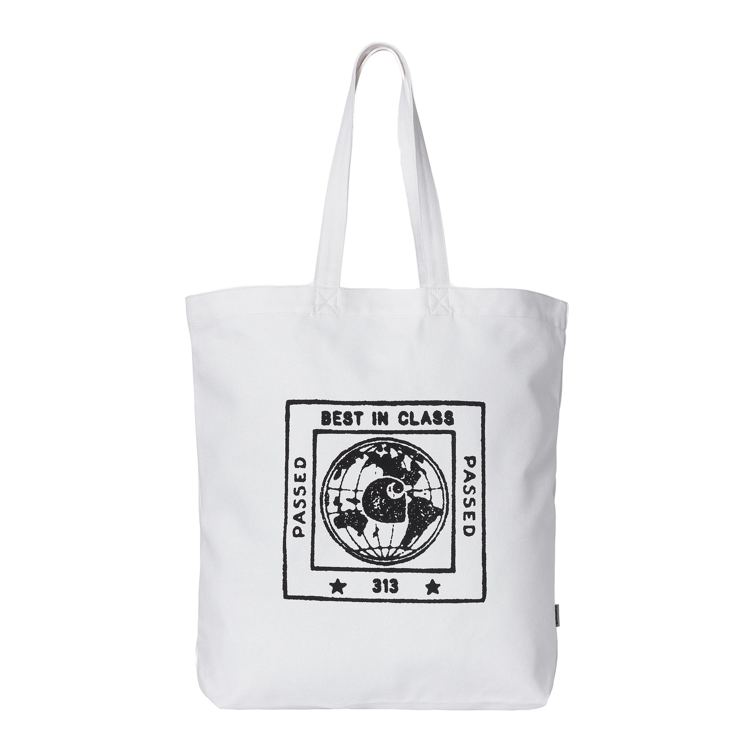 STAMP TOTE WHITE / BLACK