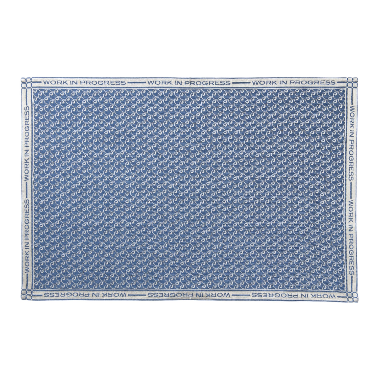 TEA TOWEL SET WHITE / BLUE