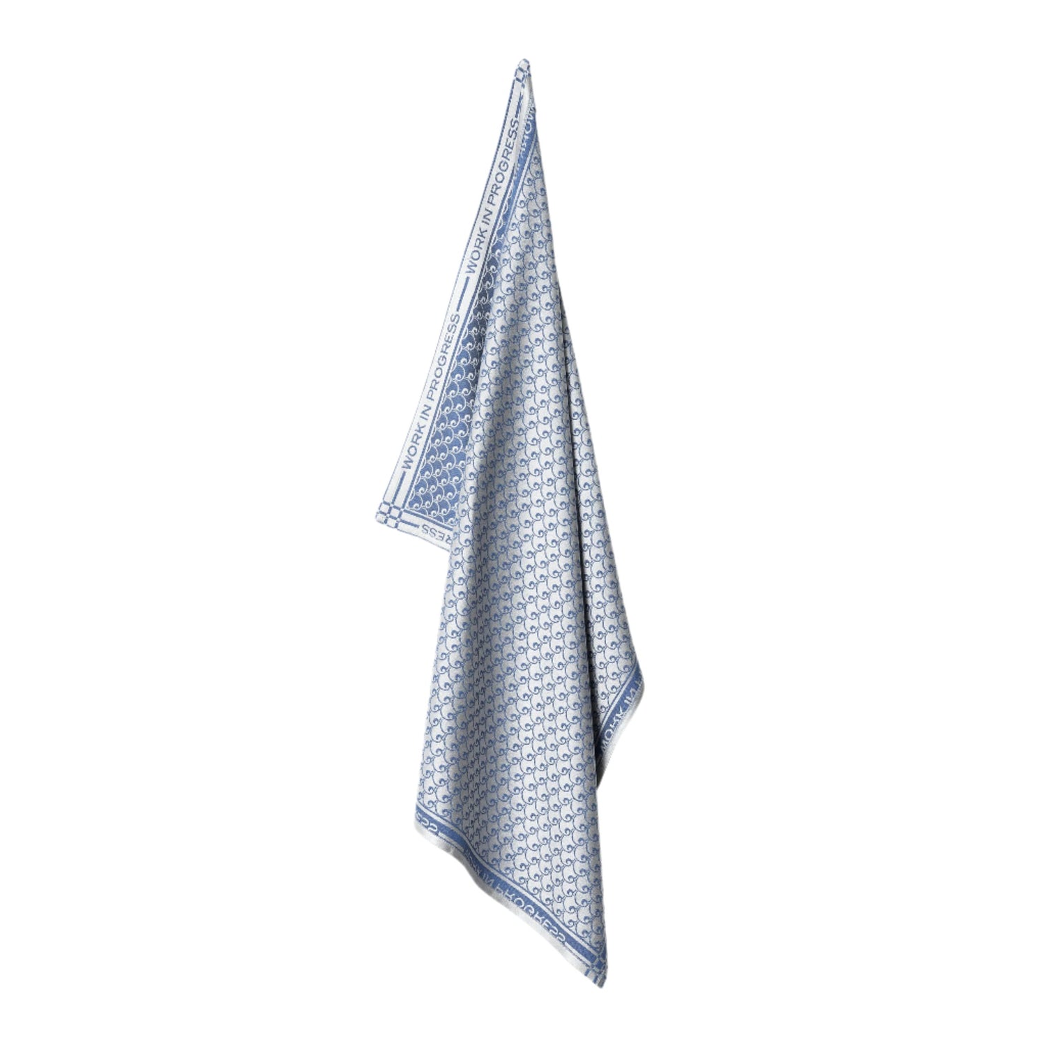 TEA TOWEL SET WHITE / BLUE