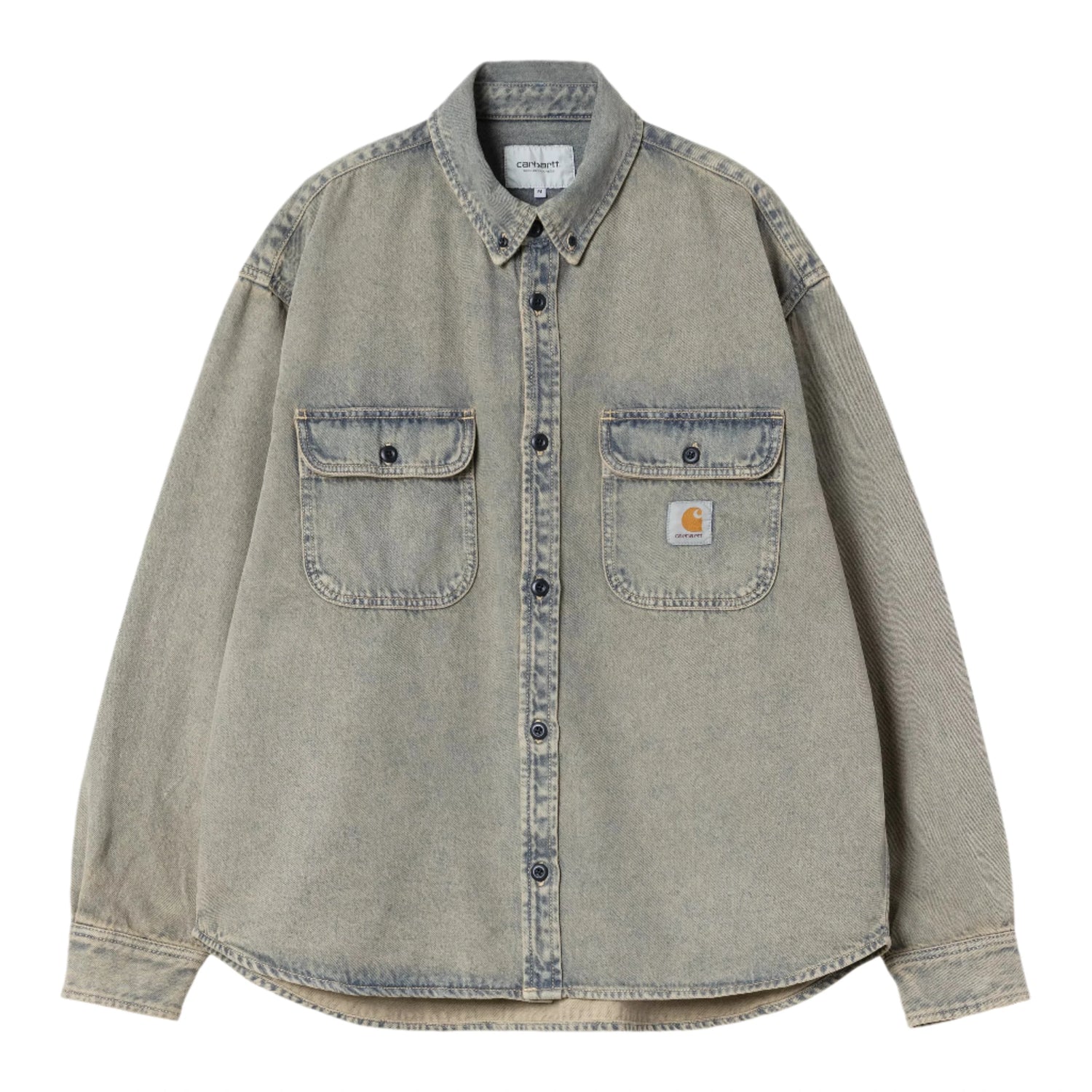 TIGAN SHIRT JAC BLUE / LEATHER GARMENT DYED
