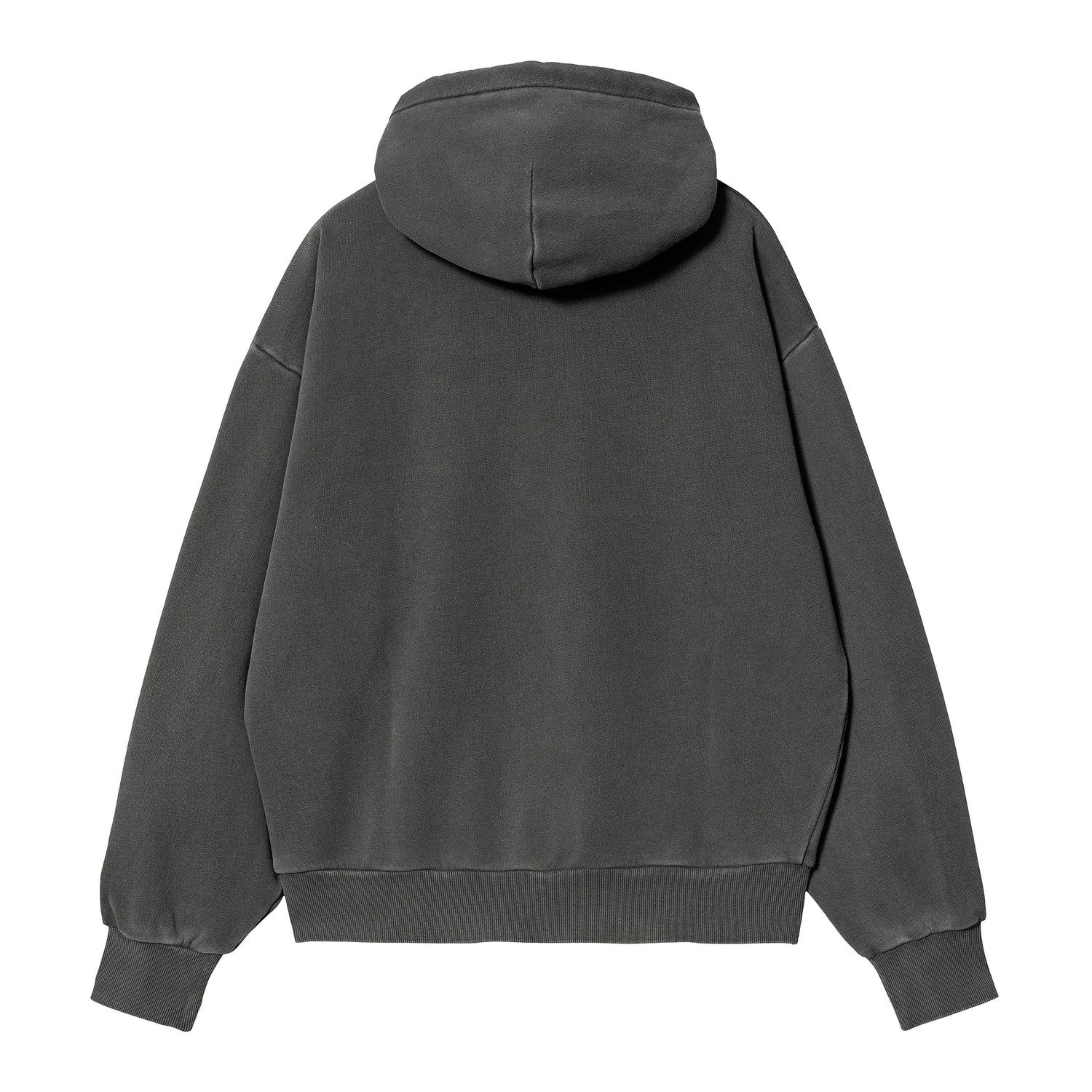 W' HOODED NELSON SWEAT CHARCOAL GARMENT DYED