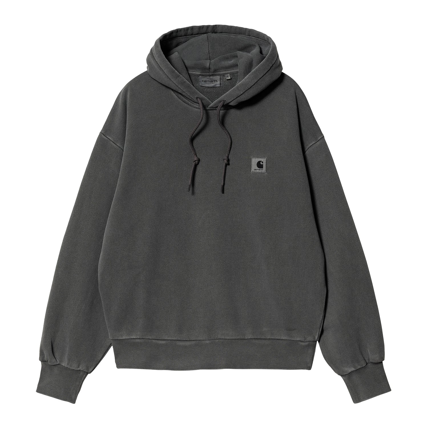 W' HOODED NELSON SWEAT CHARCOAL GARMENT DYED