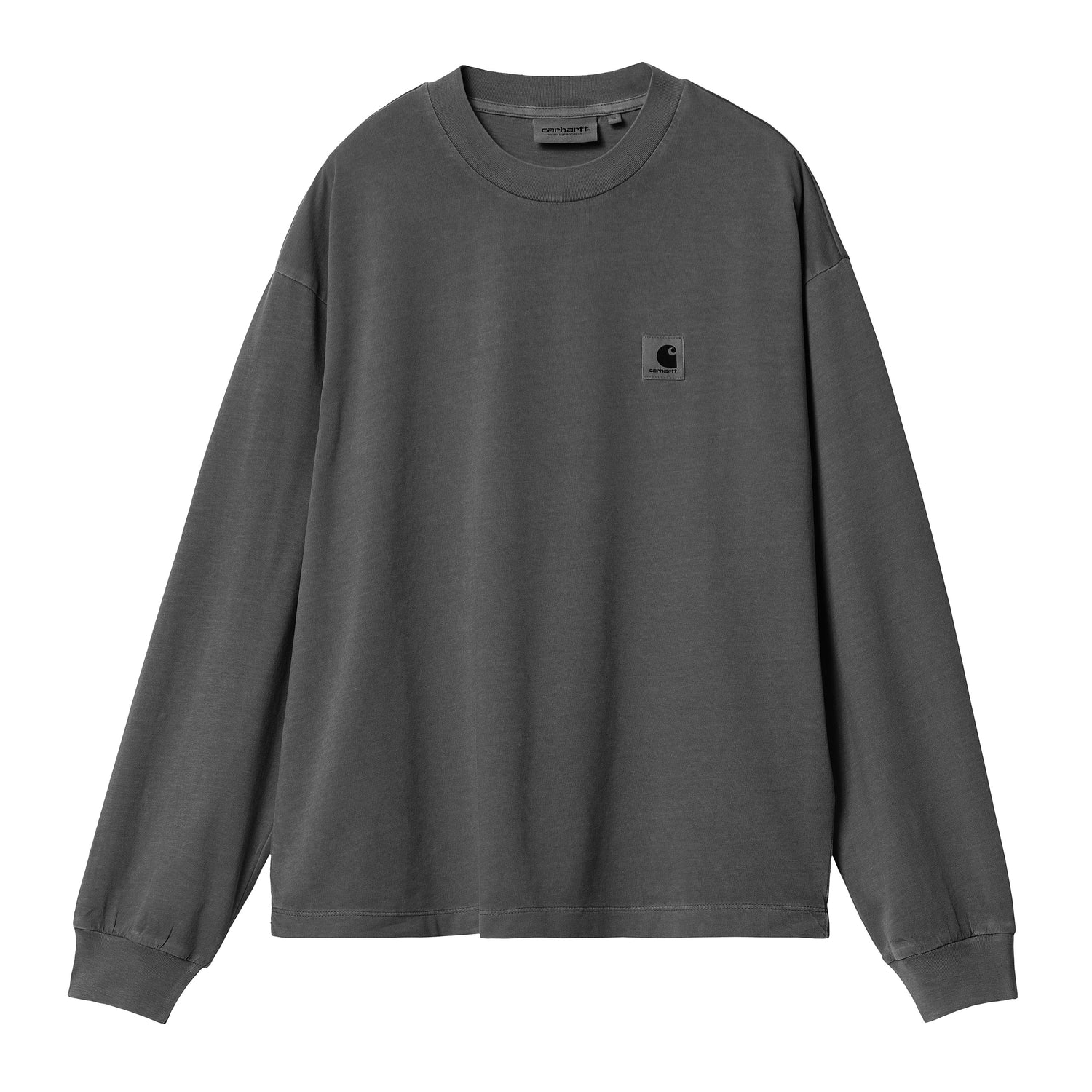 W' L/S NELSON T-SHIRT CHARCOAL GARMENT DYED