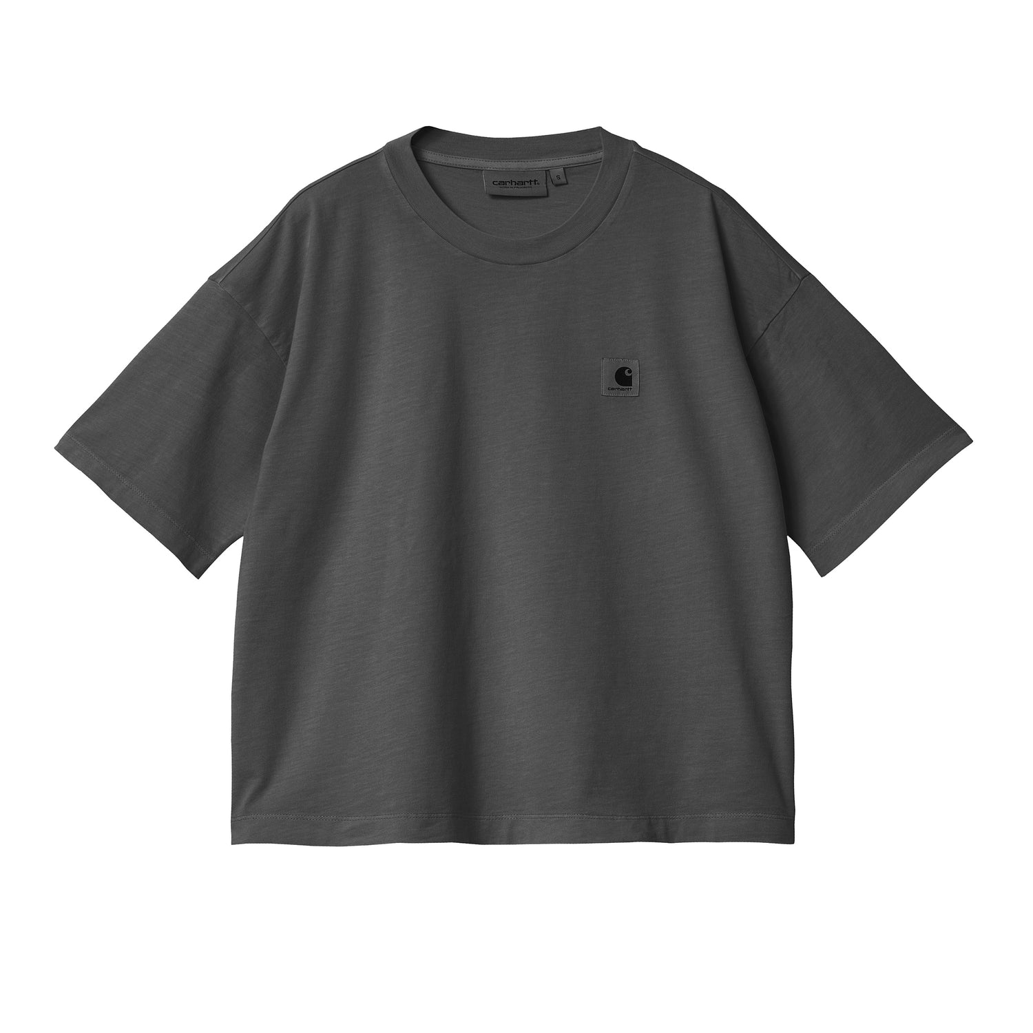 W' S/S NELSON T-SHIRT CHARCOAL GARMENT DYED