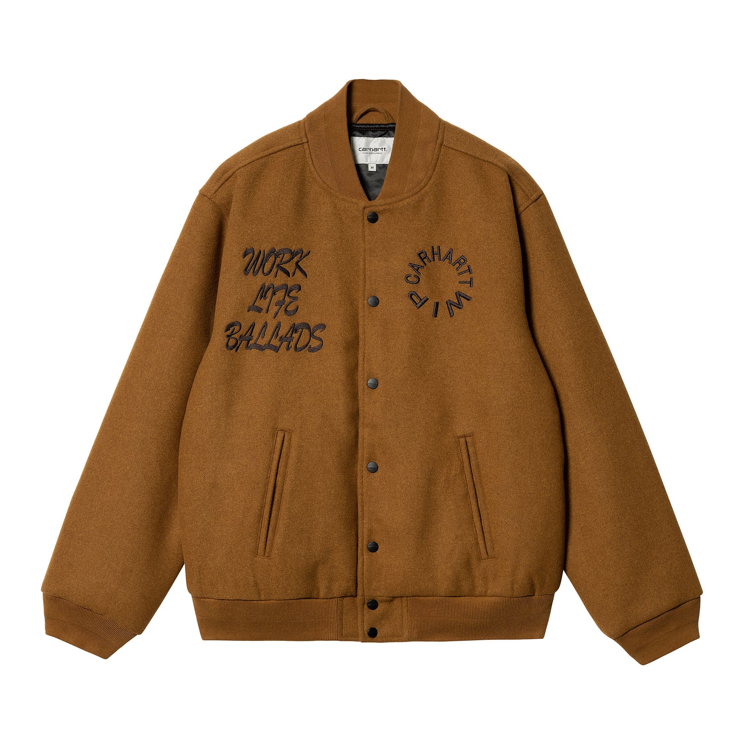WORK VARSITY BOMBER DEEP H BROWN